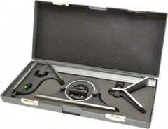 Fowler - 4 Piece, 12" Combination Square Set - 1/64, 1/32, 1/16 & 1/8" (4R) Graduation, Steel Blade, Hardened Steel Square Head - Exact Tooling