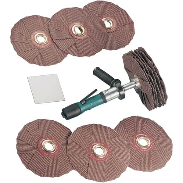 Dynabrade - 0.4 hp, 200-950 RPM Finishing Sander - 22 CFM Air Consumption, 6.21 bar Air Pressure, 1/4 NPT Inlet - Exact Tooling