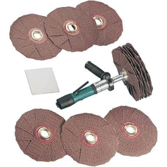 Dynabrade - 0.4 hp, 200-950 RPM Finishing Sander - 22 CFM Air Consumption, 6.21 bar Air Pressure, 1/4 NPT Inlet - Exact Tooling
