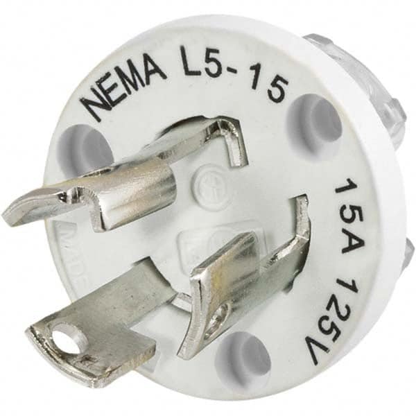 Hubbell Wiring Device-Kellems - 125V 15A NEMA L5-15P Industrial Twist Lock Plug - Exact Tooling
