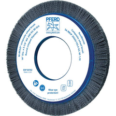 PFERD - Wheel Brushes; Outside Diameter (Inch): 14 ; Wire Type: Crimped; Round ; Fill Material: Nylon ; Trim Length (Inch): 1-1/2 ; Filament Wire Diameter Range: 0.0300 & Above ; Maximum RPM: 1800.000 - Exact Tooling