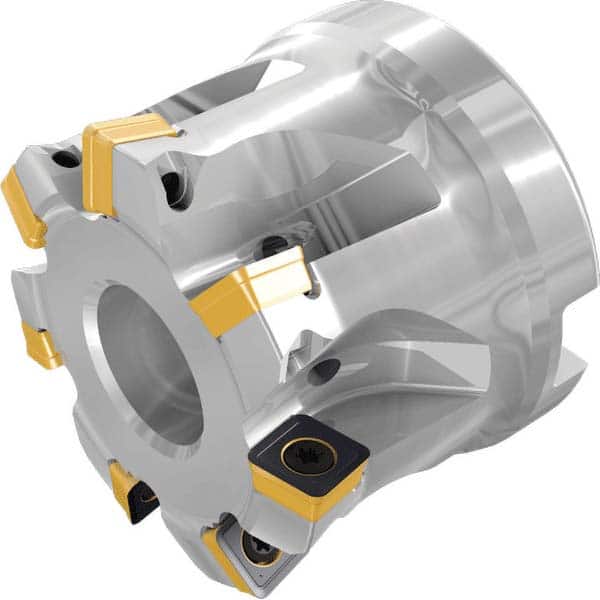 Iscar - Indexable High-Feed Face Mills; Cutting Diameter (mm): 80.00 ; Maximum Depth of Cut (mm): 3.00 ; Arbor Hole Diameter (mm): 27.00 ; Overall Height (mm): 50.00 ; Series: FFQ4 ; Cutter Style: FFQ4 - Exact Tooling