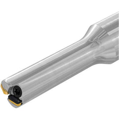 Iscar - Indexable High-Feed End Mills; Cutting Diameter (mm): 4.10 ; Maximum Depth of Cut (mm): 0.60 ; Shank Type: Cylindrical ; Shank Diameter (mm): 12.00 ; Number of Cutter Inserts: 3 ; Insert Style: FFT3 - Exact Tooling