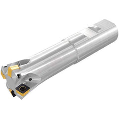 Iscar - Indexable High-Feed End Mills; Cutting Diameter (mm): 7.70 ; Maximum Depth of Cut (mm): 1.20 ; Shank Type: Weldon Flat ; Shank Diameter (mm): 20.00 ; Number of Cutter Inserts: 2 ; Insert Style: FFQ4 - Exact Tooling