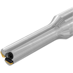 Iscar - Indexable High-Feed End Mills; Cutting Diameter (mm): 4.10 ; Maximum Depth of Cut (mm): 0.60 ; Shank Type: Cylindrical ; Shank Diameter (mm): 10.00 ; Number of Cutter Inserts: 3 ; Insert Style: FFT3 - Exact Tooling