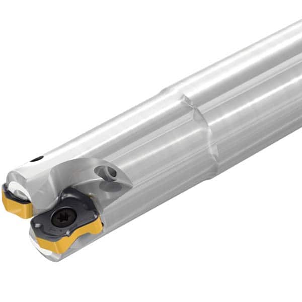 Iscar - Indexable High-Feed End Mills; Cutting Diameter (Inch): 0.7090 ; Cutting Diameter (Decimal Inch): 0.7090 ; Maximum Depth of Cut (mm): 0.80 ; Shank Type: Weldon Flat ; Shank Diameter (Decimal Inch): 1.0 ; Number of Cutter Inserts: 4 - Exact Tooling