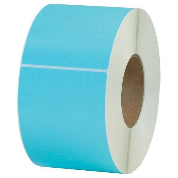 Value Collection - Pack of 4 Rolls, 1,000 Labels per Roll, 4" x 6" Light Blue Topcoated Facestock Thermal Labels - Exact Tooling