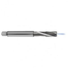 M8x1.0 6H 3-Flute Carbide Semi-Bottoming 15 degree Spiral Flute Tap-Bright - Exact Tooling