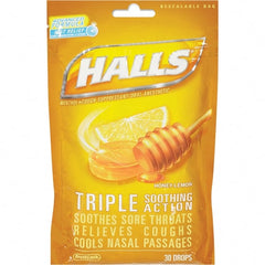 HALLS - Honey Lemon Flavor Cough Drop Lozenges - Sore Throat Relief - Exact Tooling