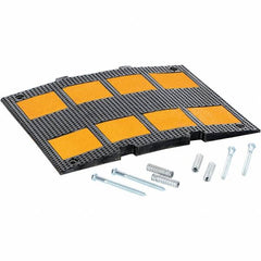 Vestil - 19-13/16" Long x 35-1/4" Wide x 2-7/16" High, Rubber Speed Hump - Black - Exact Tooling