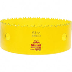 Starrett - 5-1/2" Diam, 2" Cutting Depth, Hole Saw - High Speed Steel Saw, Toothed Edge - Exact Tooling