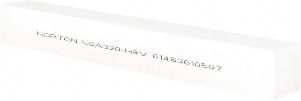 Norton - 320 Grit Aluminum Oxide Square Dressing Stick - 8 x 1 x 1, Extra Fine Grade, Vitrified Bond - Exact Tooling