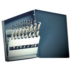 ‎1/16-3/8 RHS / RHC HSS 118 Degree Radial Point General Purpose Jobber Lengh Drill Set - Bright - Exact Tooling