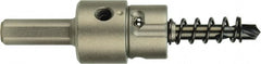 Milwaukee Tool - 11/16 to 3" Tool Diam Compatibility, 3-Flat Shank, Steel Integral Pilot Drill, Hole Cutting Tool Arbor - 11/16" Min Chuck, Round Shank Cross Section, Quick-Change Attachment, For Hole Saws - Exact Tooling