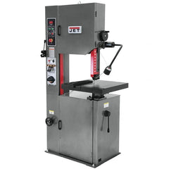 Jet - 15-1/2 Inch Throat Capacity, Variable Speed Pulley Vertical Bandsaw - 82 to 330 (Low), 985 to 3950 (High) SFPM, 2 HP, Three Phase - Exact Tooling