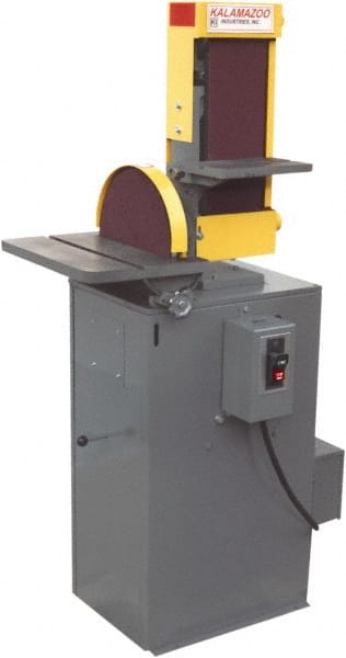 Kalamazoo - 48" Long x 6" Wide Belt, 12" Diam, Combination Sanding Machine - 3 hp, Single Phase - Exact Tooling
