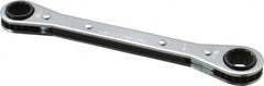 Proto - 1/2" x 9/16" 12 Point Ratcheting Box Wrench - Double End, 1-5/8" Head Diam x 1/2" Head Thickness, 6-3/4" OAL, Steel, Chrome Finish - Exact Tooling