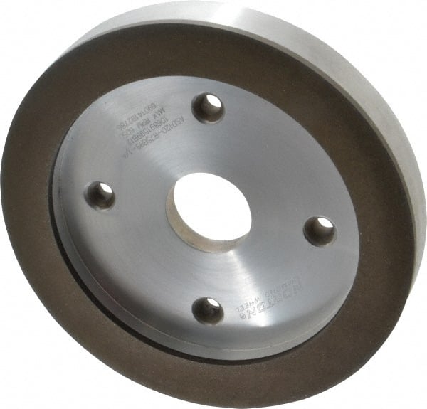 Norton - 6" Diam, 1-1/4" Hole Size, 3/4" Overall Thickness, 120 Grit, Type 6 Tool & Cutter Grinding Wheel - Fine Grade, Diamond, R Hardness, Resinoid Bond - Exact Tooling