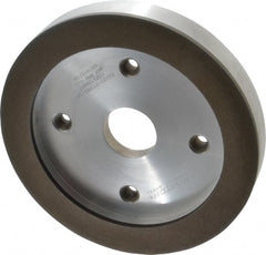 Norton - 6" Diam, 1-1/4" Hole Size, 3/4" Overall Thickness, 120 Grit, Type 6 Tool & Cutter Grinding Wheel - Fine Grade, Diamond, R Hardness, Resinoid Bond - Exact Tooling