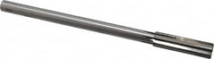 Made in USA - 0.567" Carbide-Tipped 6 Flute Chucking Reamer - Straight Flute, 7/16" Straight Shank, 2" Flute Length, 8" OAL - Exact Tooling