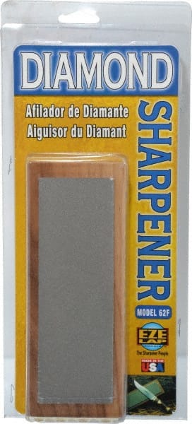 Eze Lap - 6" Long x 2" Wide Diam ond Sharpening Stone - Flat, 600 Grit, Fine Grade - Exact Tooling