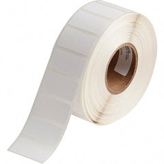 Brady - 1-1/2" Wide x 3/4" Long, White Polypropylene Inkjet Label - For BradyJet J2000 - Exact Tooling
