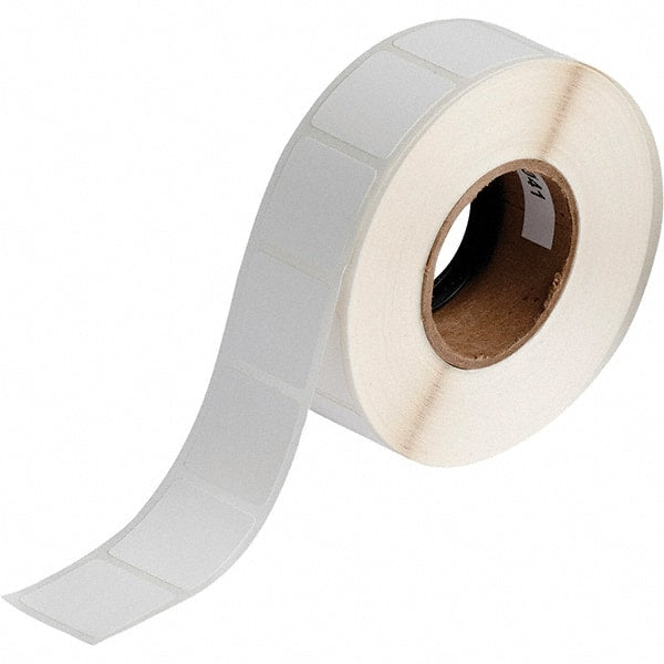 Brady - 1" Wide x 1" Long, White Polypropylene Inkjet Label - For BradyJet J2000 - Exact Tooling