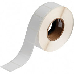Brady - 1" Wide x 1" Long, White Polypropylene Inkjet Label - For BradyJet J2000 - Exact Tooling