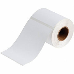 Brady - 6.1" Wide x 4-1/8" Long, White Polyester Inkjet Label - For BradyJet J2000 - Exact Tooling