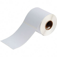 Brady - 6.1" Wide x 4-1/8" Long, White Vinyl Inkjet Label - For BradyJet J2000 - Exact Tooling