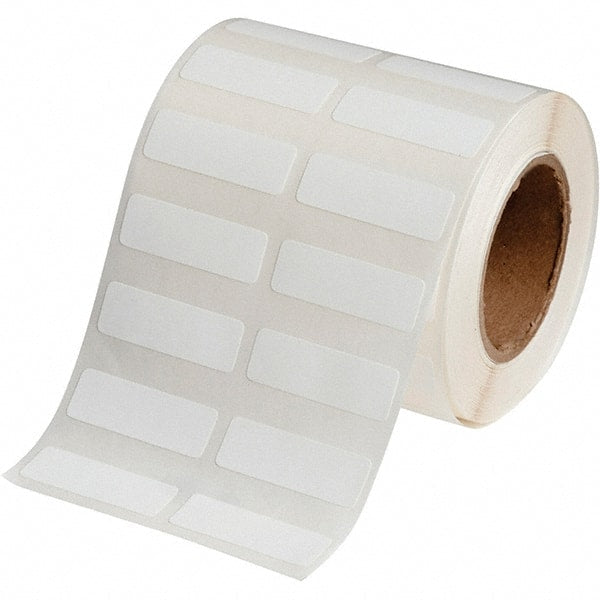 Brady - 1/2" Wide x 1-1/2" Long, White Polypropylene Inkjet Label - For BradyJet J2000 - Exact Tooling