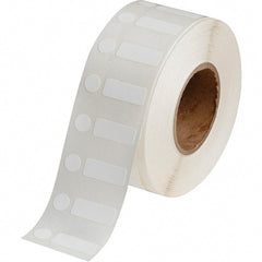 Brady - 3/8" Wide x 1" Long, White Polypropylene Inkjet Label - For BradyJet J2000 - Exact Tooling