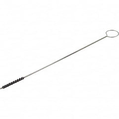 Brush Research Mfg. - 2 Rows x 7 Columns Nylon Cleaning Brush - 1/2" Brush Length, 7-1/4" OAL, 1/2 Trim Length, Plastic Curved Back Handle - Exact Tooling