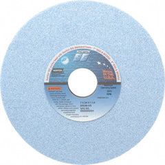 Norton - 7" Diam x 1-1/4" Hole x 3/4" Thick, I Hardness, 46 Grit Surface Grinding Wheel - Ceramic, Type 1, Coarse Grade, 3,600 Max RPM, Vitrified Bond, No Recess - Exact Tooling