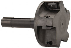 APT - 4" Cut Diam, 0.65" Max Depth of Cut, 5-7/8" OAL, Indexable Square Shoulder End Mill - TPC 32..., TPG 32., TPU 32. Inserts, R8 Taper Shank, 90° Lead Angle, Series Tri-Dex - Exact Tooling
