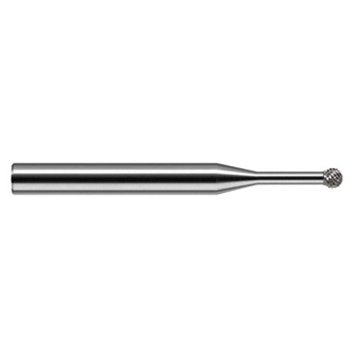 Undercutting End Mills - 0.0310″ (1/32″) Cutter Diameter × 0.0930″ (3/32″) Neck Length × 270° Carbide Deburring Undercut End Mill, 12 RH Teeth, 10 LH Teeth - Exact Tooling