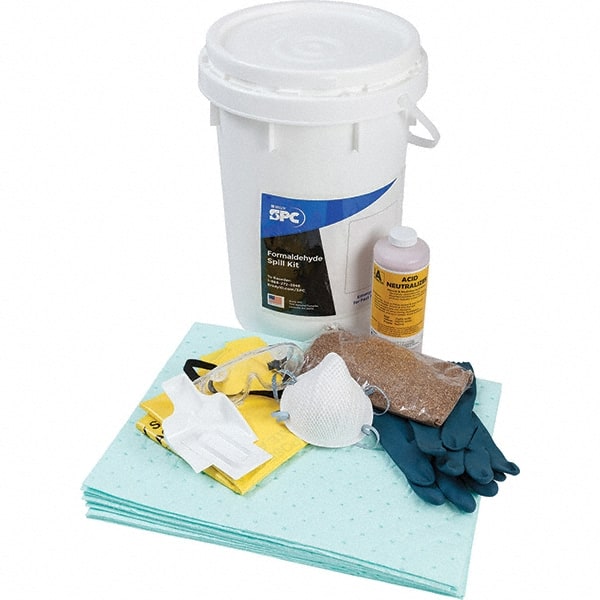 Brady SPC Sorbents - 9 Gal Capacity Hazardous Materials Spill Kit - 6.5 Gal Polyethylene Bucket - Exact Tooling