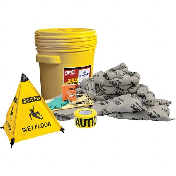 Brady SPC Sorbents - 17 Gal Capacity Universal Spill Kit - 20 Gal Polyethylene Drum - Exact Tooling