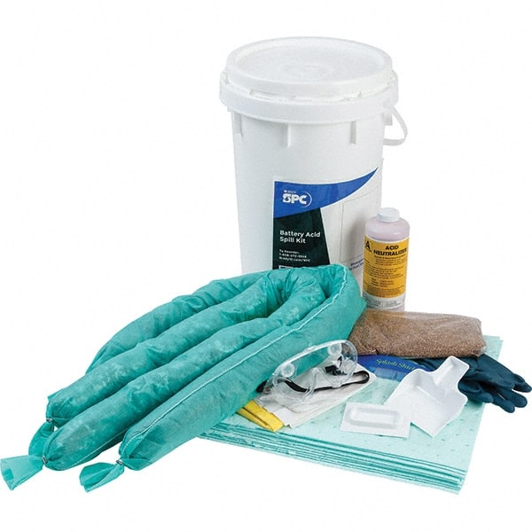 Brady SPC Sorbents - 9 Gal Capacity Hazardous Materials Spill Kit - 6.5 Gal Polyethylene Bucket - Exact Tooling