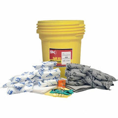 Brady SPC Sorbents - 29 Gal Capacity Oil Only & Universal Spill Kit - 30 Gal Polyethylene Drum - Exact Tooling