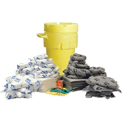 Brady SPC Sorbents - 77 Gal Capacity Oil Only & Universal Spill Kit - 95 Gal Polyethylene Drum - Exact Tooling