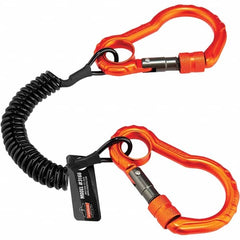 Ergodyne - Polyurethane Hard Hat Lanyard - Carabiner Attachment, Black, Compatible with All Hard Hats - Exact Tooling