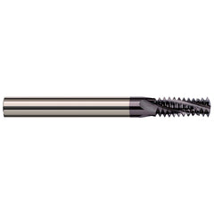 Harvey Tool - 10-24 Internal/External 24 TPI 3/16" Shank 3-Flute Solid Carbide Helical Flute Thread Mill - Exact Tooling