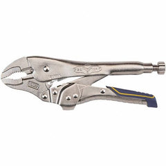 Irwin - Locking Pliers Plier Type: Locking Pliers Jaw Style: Long Nose Curved w/Wire Cutter - Exact Tooling