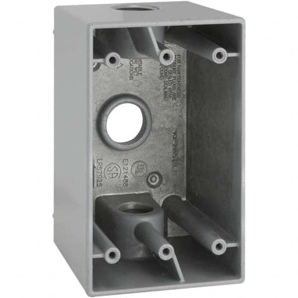 Hubbell-Raco - 4.56 x 2.811 x 2.807" Aluminum Rectangular Weather Resistant Outlet Box - Exact Tooling