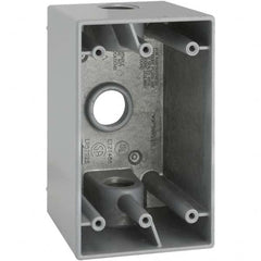 Hubbell-Raco - 4.56 x 2.811 x 2.807" Aluminum Rectangular Weather Resistant Outlet Box - Exact Tooling