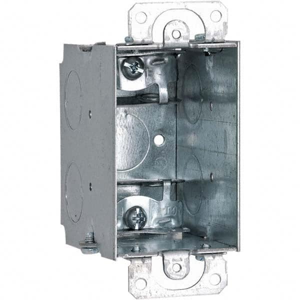Hubbell-Raco - 4.22 x 2 x 2-3/4" Steel Rectangular Device Box - Exact Tooling
