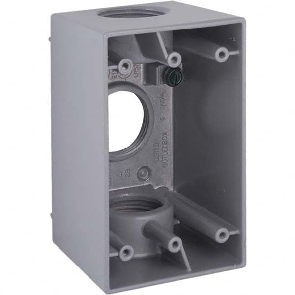 Hubbell-Raco - 4.57 x 2.811 x 2.807" Aluminum Rectangular Weather Resistant Outlet Box - Exact Tooling