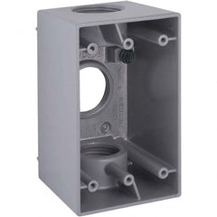 Hubbell-Raco - 4.57 x 2.811 x 2.807" Aluminum Rectangular Weather Resistant Outlet Box - Exact Tooling