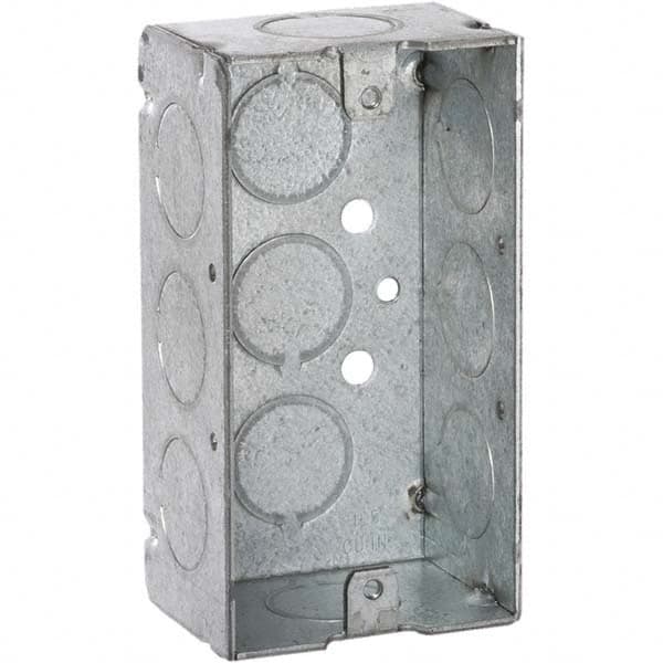 Hubbell-Raco - 4 x 2-1/8 x 1.563" Steel Rectangular Device Box - Exact Tooling